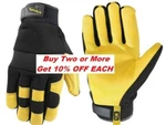 Wells Lamont Men's Hydrahyde Water Resistant Leather Work Gloves One Pair Xl/l/m. Fixed Price $10.99.