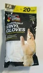 Vinyl Gloves For General Cleaning 20 Count By Grease Monkey ( Fits All ). Fixed Price $7.99.