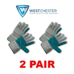 West Chester 500DP Large Double Palm Split Leather Gloves (2 Pair). Fixed Price $10.95.