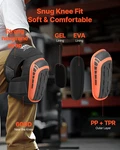 Knee Pads For Work, Black And Orange. Fixed Price $37.82.