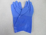 Bellingham Big Jobs #6601 Blue Waterproof Vinyl Pvc 12" Gloves W/ Cotton Liner. Fixed Price $7.70.
