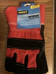 Hardy Split Leather Safety Colored Work Gloves #67440. Fixed Price $5.00.