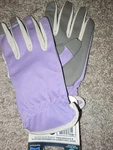 Digz Women's Medium Planter Garden Gloves Purple Leather Palm Breathable Mesh. Fixed Price $13.50.