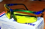 Uvex S3242 Genesis Safety Eyewear Vapor Blue Frame Amber Ultradura Hardcoat Len. Fixed Price $29.95.