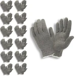 Cordova Heavy Weight Gloves, Gray, Poly/cotton Machine Knit, 12-PACK. Fixed Price $18.31.