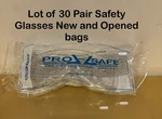 Pro Eyes Safety Glasses With Clear Anti-static Lens (ppe), Lot Of 30. Fixed Price $19.00.