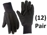 (12) Pair True 9117-26 Mens Large Brown Jersey Gloves Mini Gripper Dots. Fixed Price $43.99.